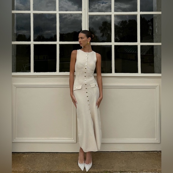 MESHKI SAWYER DRESS IN CREAM - Picture 5 of 16